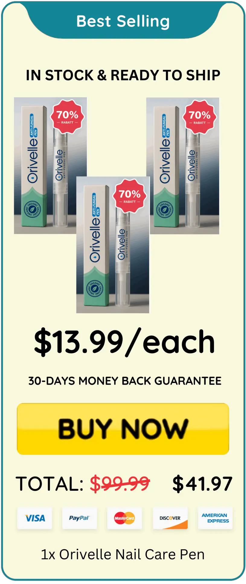 Orivelle Nail Fungus Pen offer price 